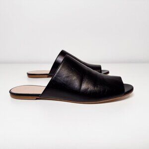 Emerson Fry Super Soft Black Leather Slides